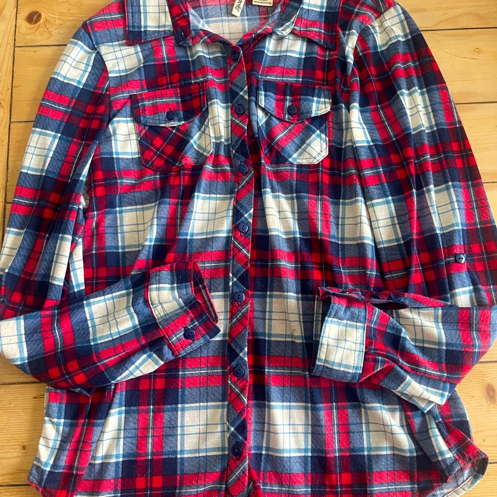 Flannel Long-Sleeve, Size Large